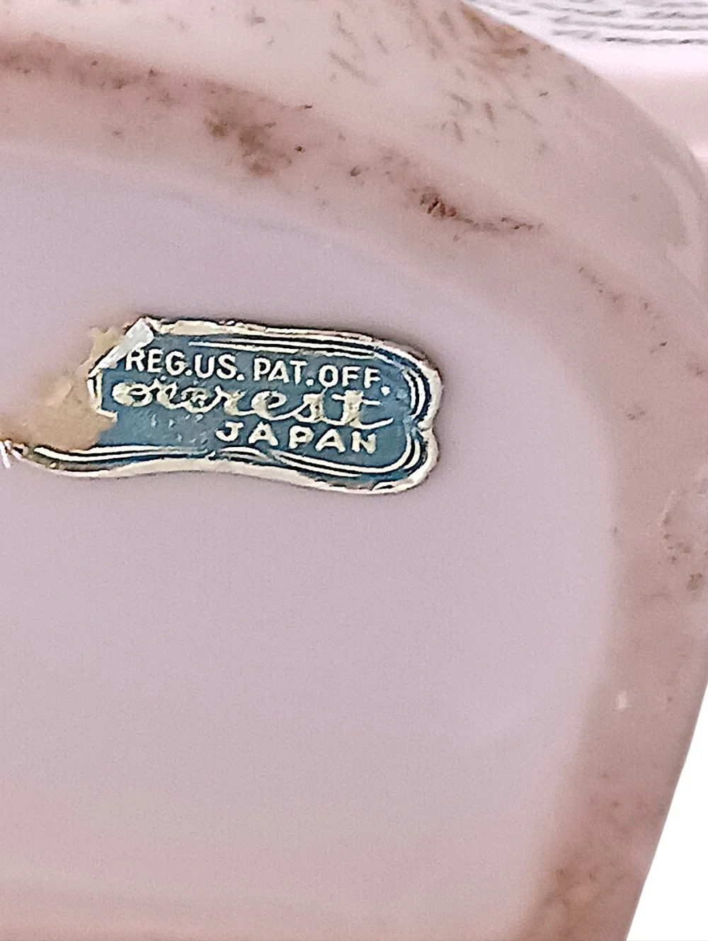 Norcrest Lords Prayer Planter Vase‎ Porcelain Hand Painted Pink Vtg Wall Pocket